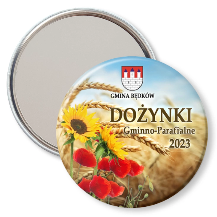 przypinka lusterko Dożynki Parafialno-Gminne Będków 2023
