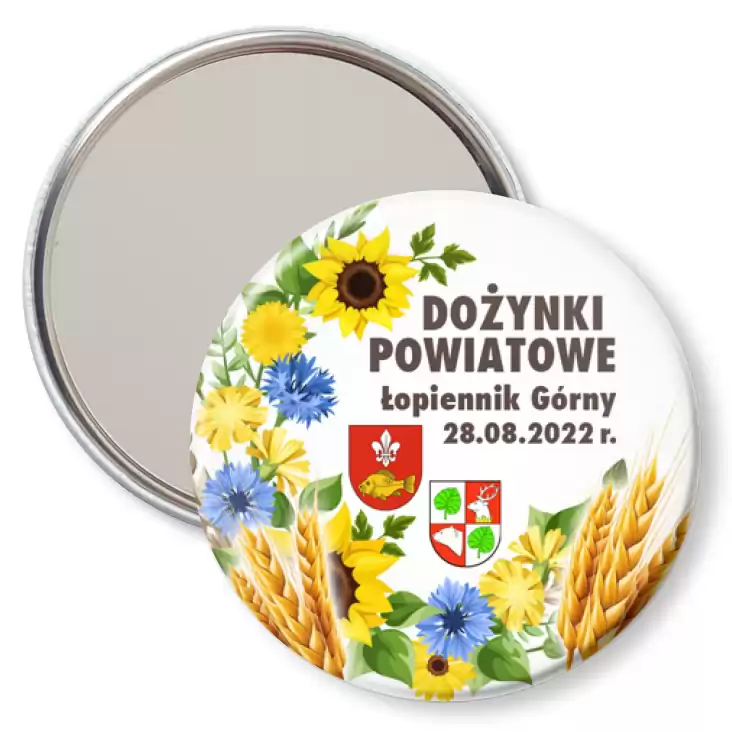 przypinka lusterko Dożynki Powiatowe Łopiennik Górny 2022