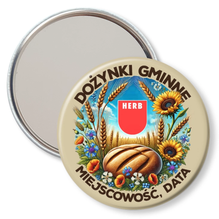 przypinka lusterko Dożynki z herbem