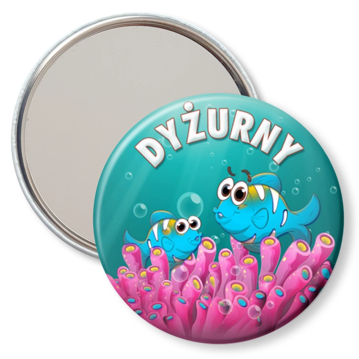 przypinka lusterko Dyżurny rybki