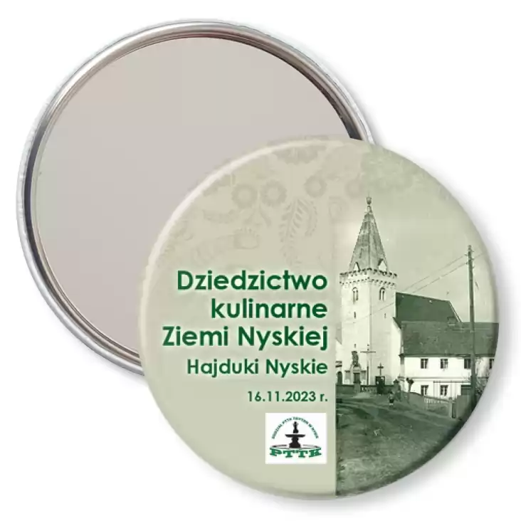 przypinka lusterko Dziedzictwo kulinarne Ziemi Nyskiej - Hajduki Nyskie