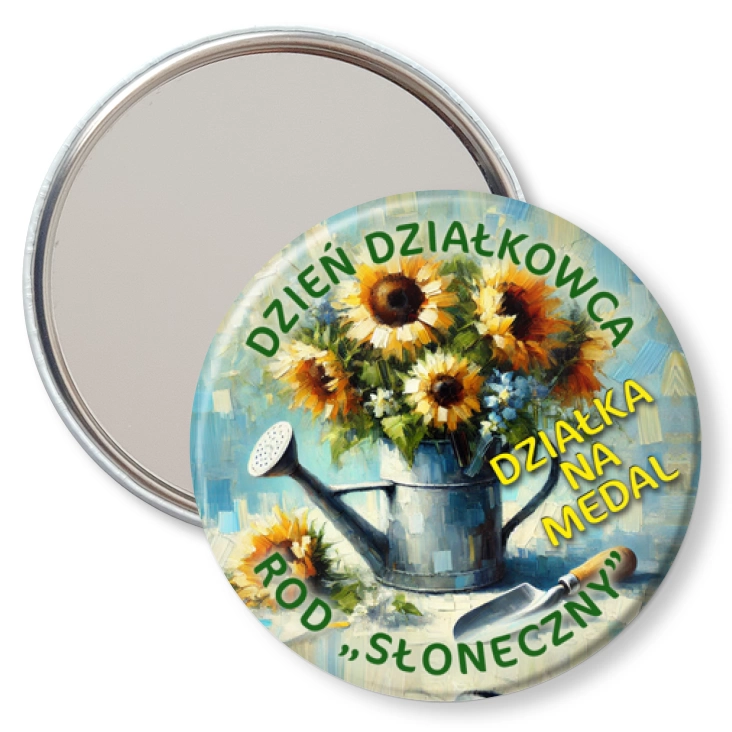 przypinka lusterko Dzień Działkowca ROD Słoneczny