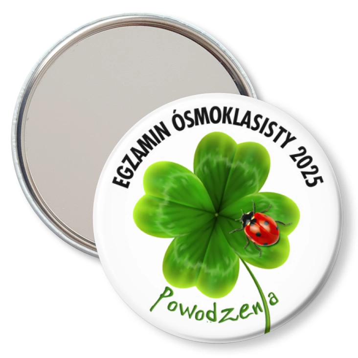 przypinka lusterko Egzamin Ósmoklasisty Powodzenia