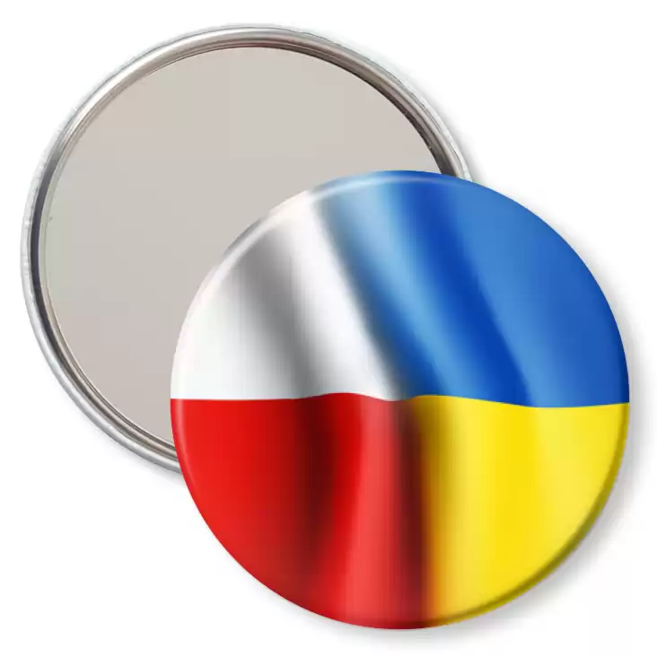 przypinka lusterko Flagi Polska Ukraina