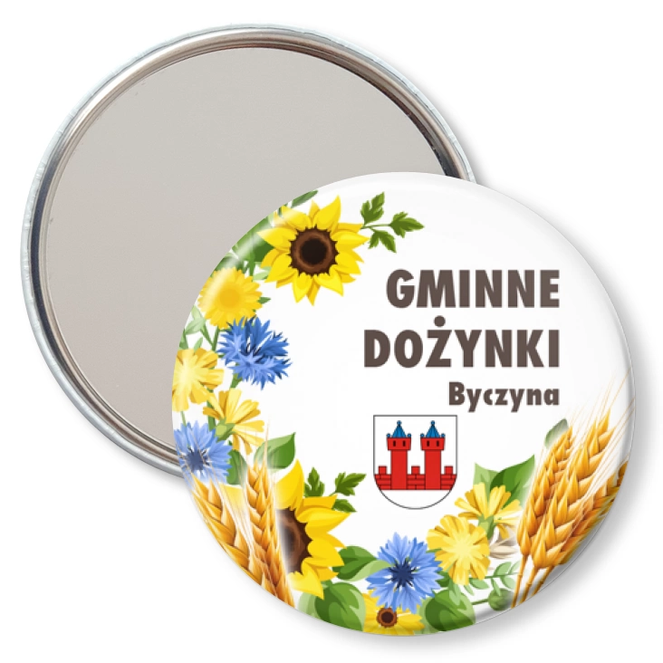 przypinka lusterko Gminne Dożynki Byczyna 2024