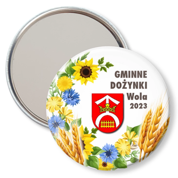 przypinka lusterko Gminne Dożynki Wola 2023 r.