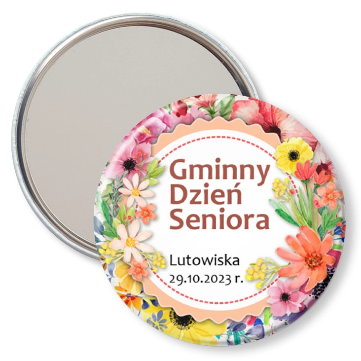 przypinka lusterko Gminny Dzień Seniora Lutowiska