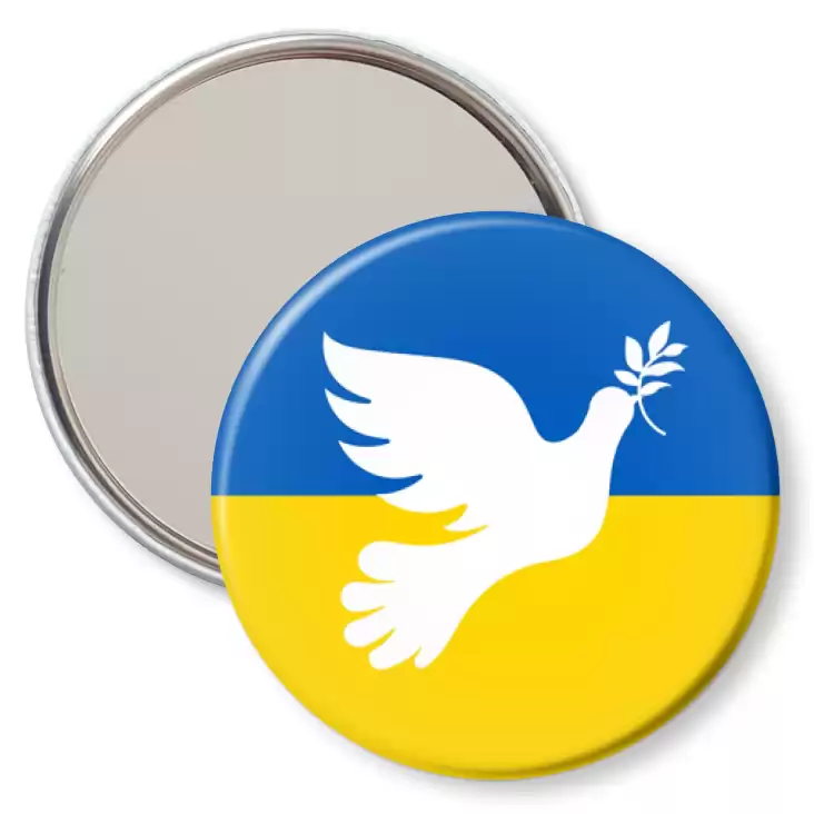 przypinka lusterko Gołąb pokoju Ukraina