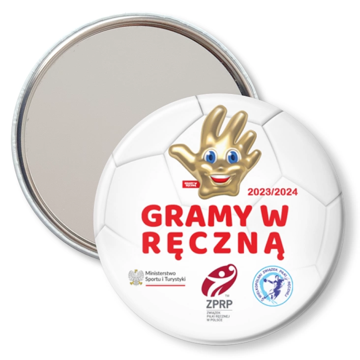 przypinka lusterko Gramy w ręczną