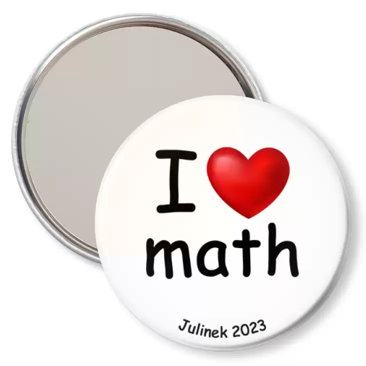 przypinka lusterko I love math