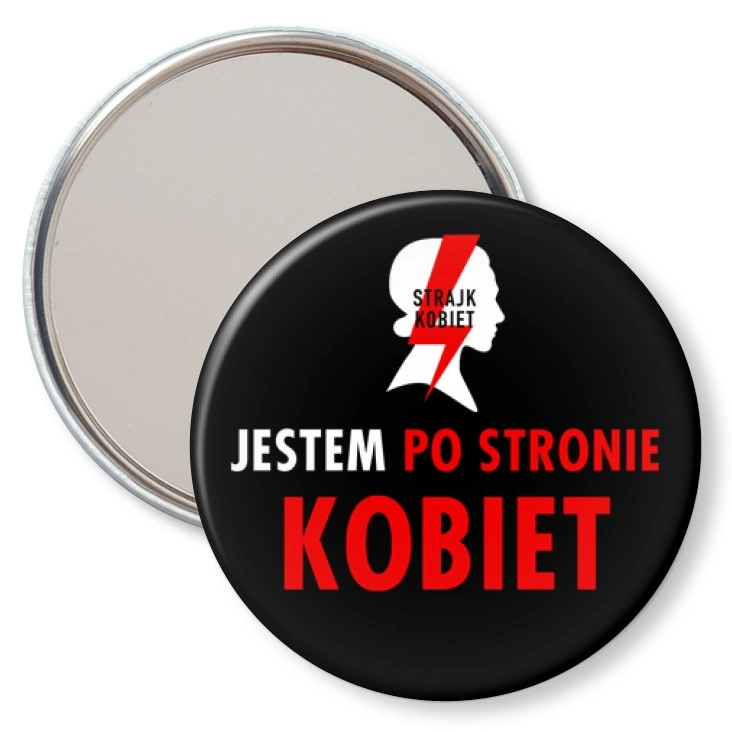 przypinka lusterko Jestem po stronie kobiet