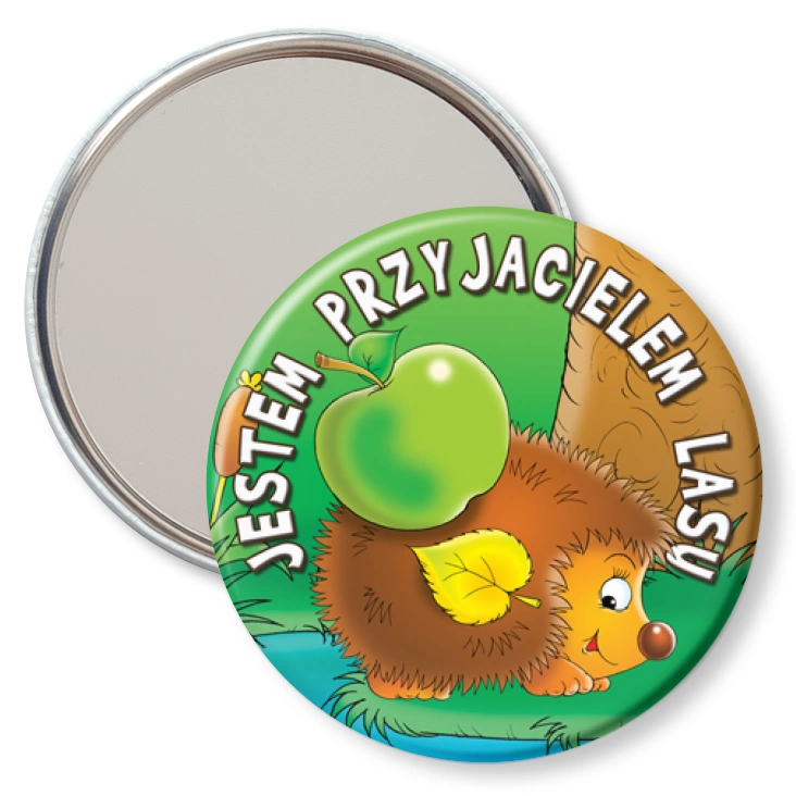 przypinka lusterko Jestem Przyjacielem Lasu Jeż