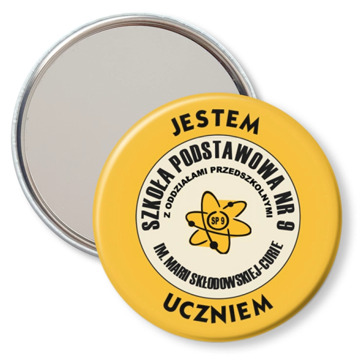 przypinka lusterko Jestem Uczniem SP nr 9 Inowrocław