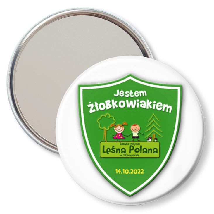przypinka lusterko Jestem Żłobkowiakiem Leśna Polana
