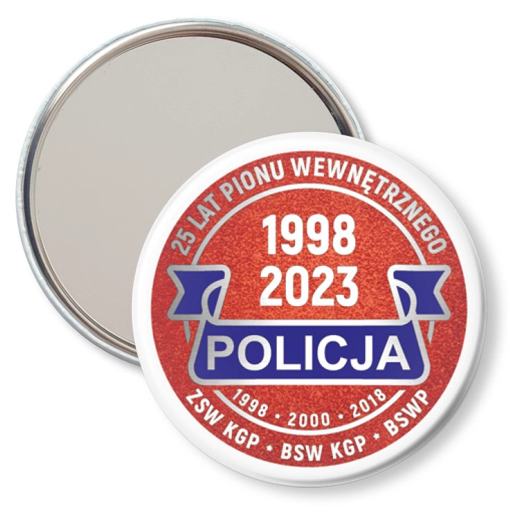 przypinka lusterko Jubileusz 25 lat Pionu Wewnętrznego Policja