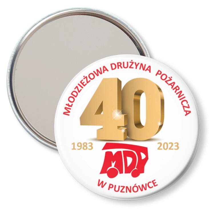 przypinka lusterko Jubileusz 40 lat MDP