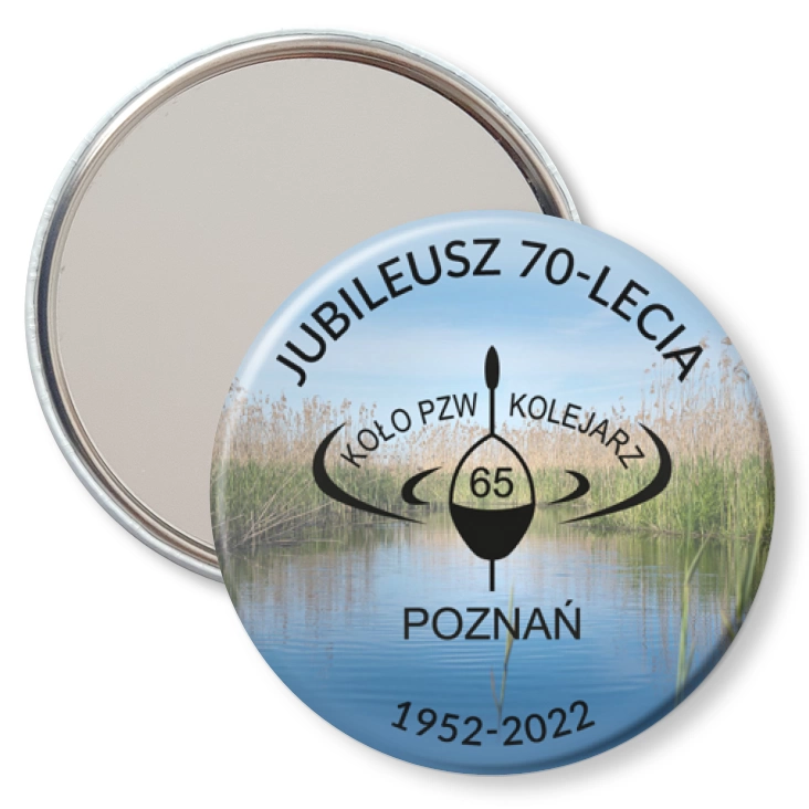 przypinka lusterko Jubileusz 70-lecia PZW Kolejarz