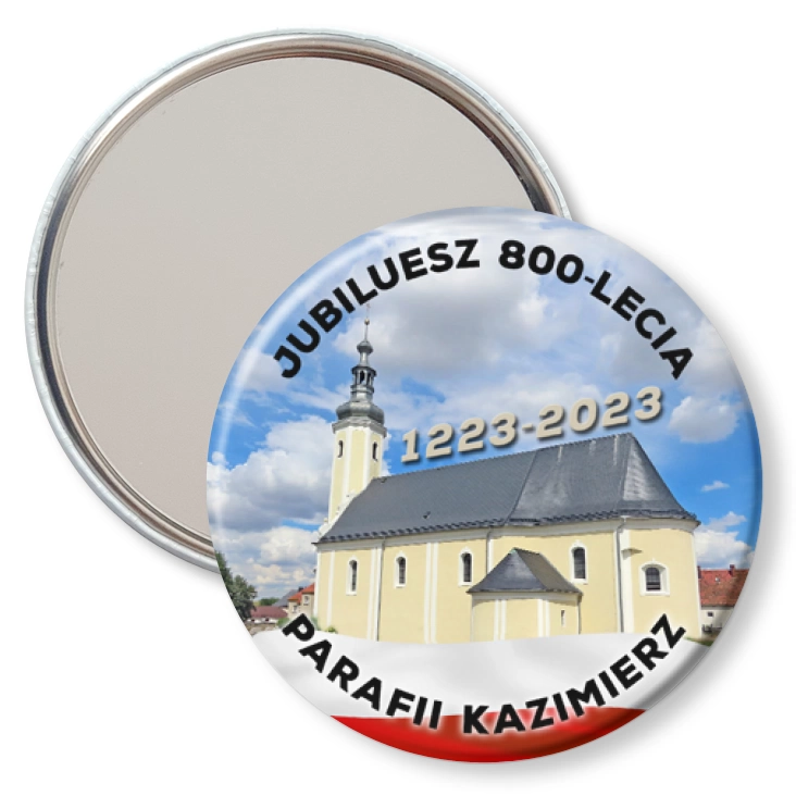 przypinka lusterko Jubileusz 800-lecia Parafii Kazimierz