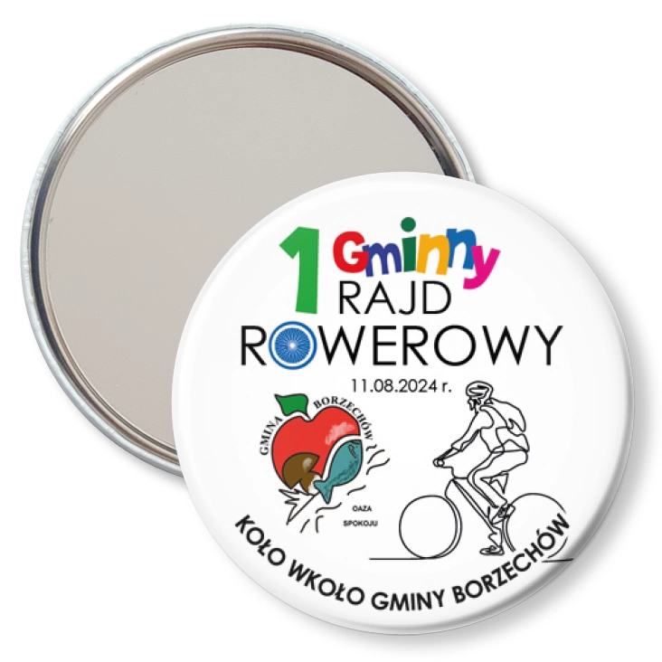 przypinka lusterko Koło wkoło Gminy Borzechów