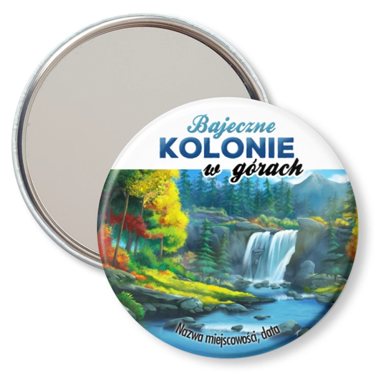 przypinka lusterko Kolonie w górach