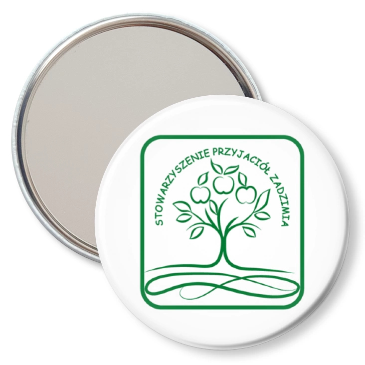 przypinka lusterko Logo Stowarzyszenie Przyjaciół Zadzimia