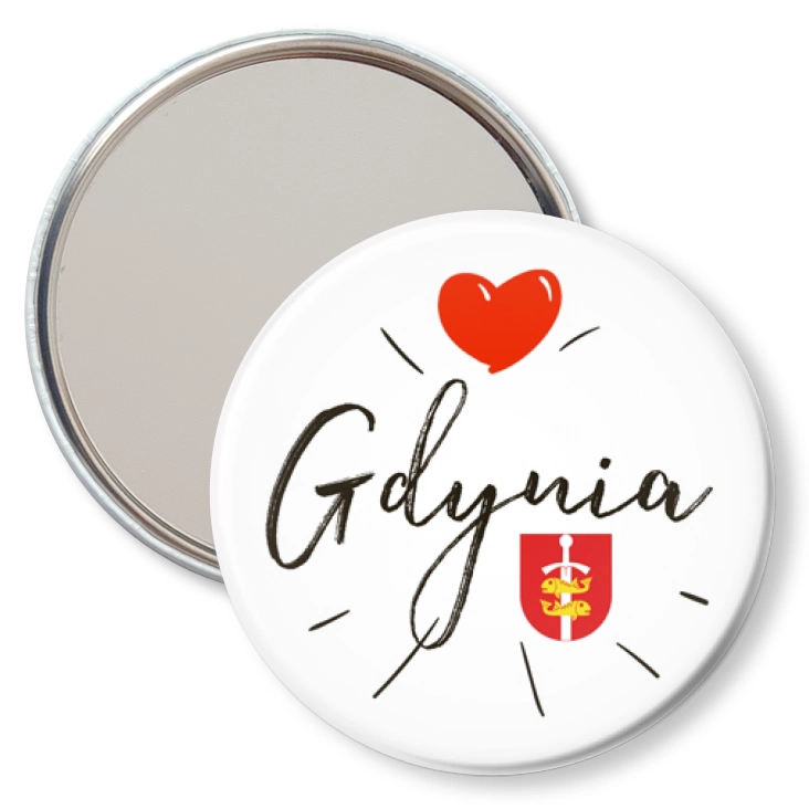 przypinka lusterko Love Gdynia