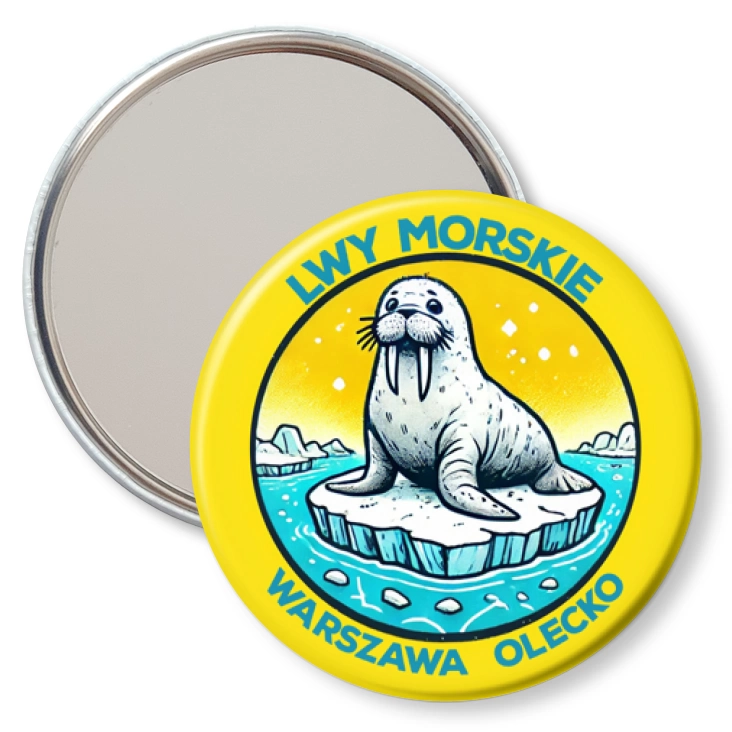 przypinka lusterko Lwy Morskie Warszawa Olecko