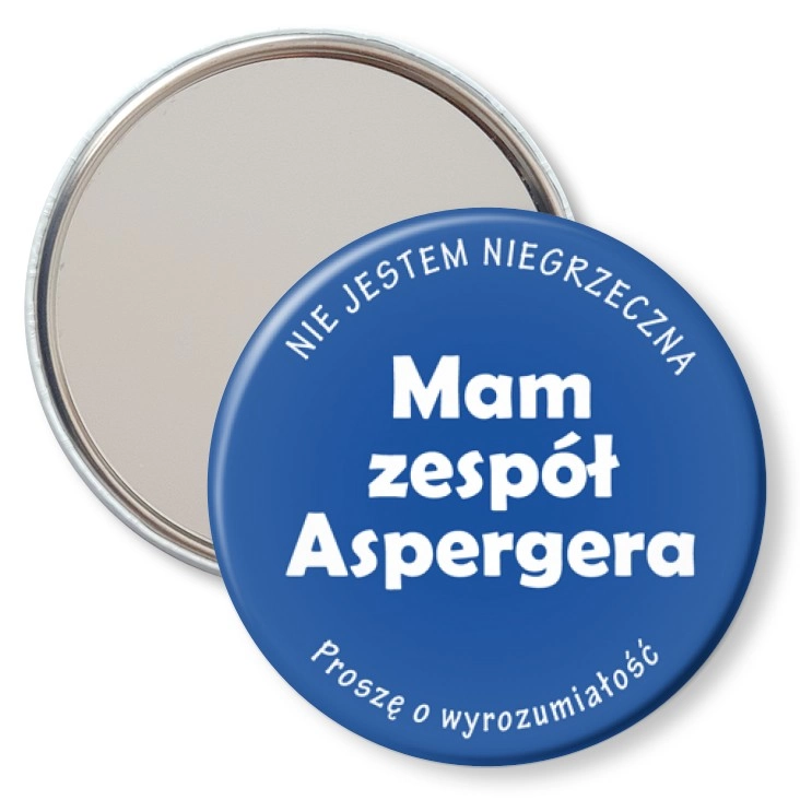 przypinka lusterko Mam zespół Aspergera