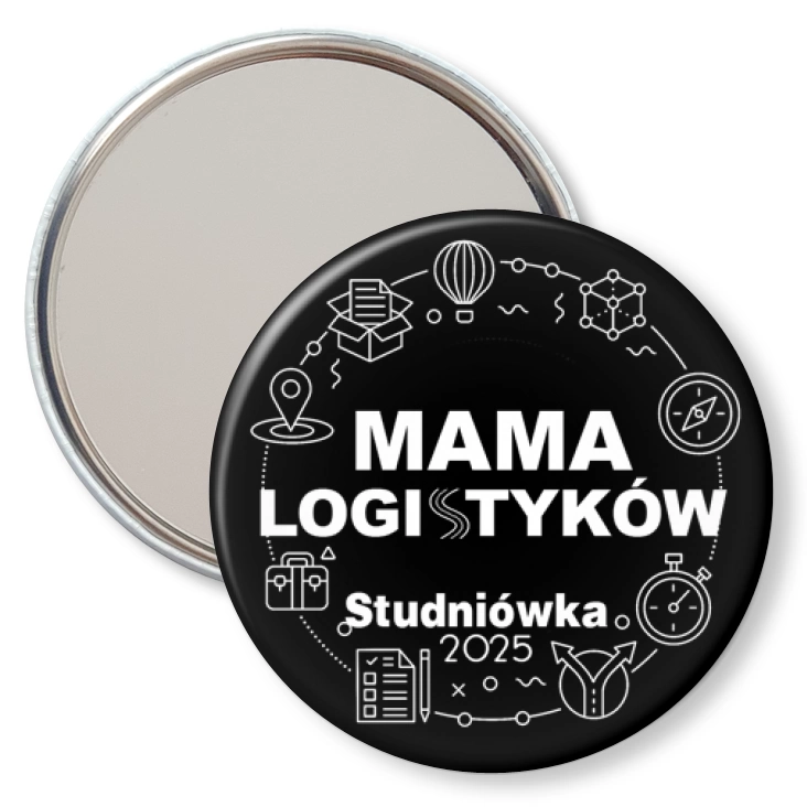 przypinka lusterko Mama logistyków studniówka