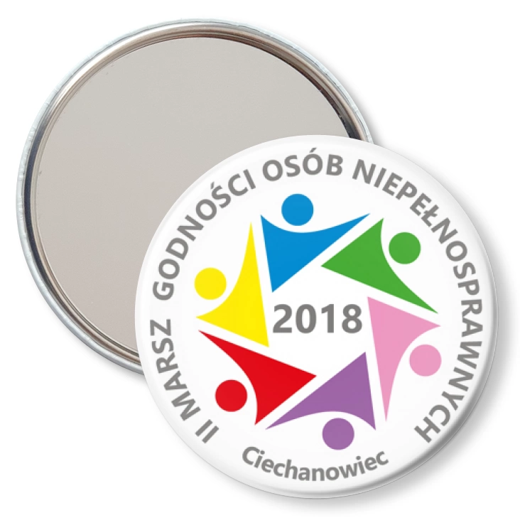 przypinka lusterko Marsz Godności Osób Niepełnosprawnych