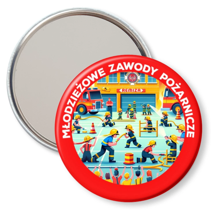 przypinka lusterko Młodzieżowe Zawody Pożarnicze