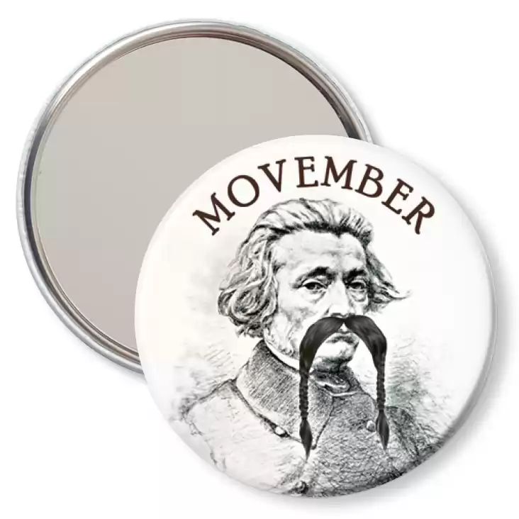 przypinka lusterko Movember Adam Mickiewicz