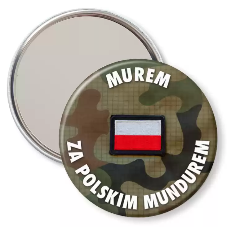 przypinka lusterko Murem za polskim mundurem Moro