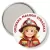 Przypinka lusterko Odznaka Małego Strażaka dziewczynka strażak