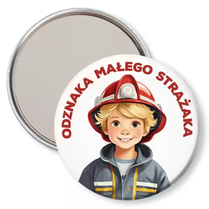 przypinka lusterko Odznaka Małego Strażaka chłopiec strażak