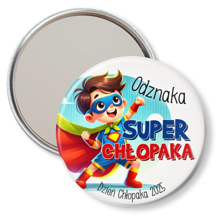 przypinka lusterko Odznaka na Dzień Chłopaka superbohater