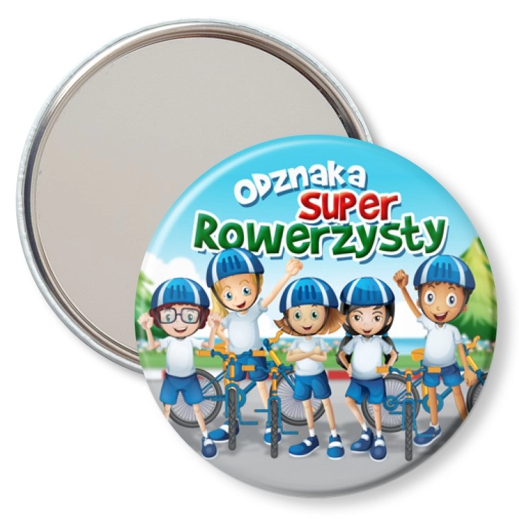 przypinka lusterko Odznaka Super Rowerzysty