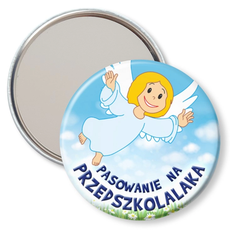 przypinka lusterko Pasowanie na przedszkolaka grupa Aniołki