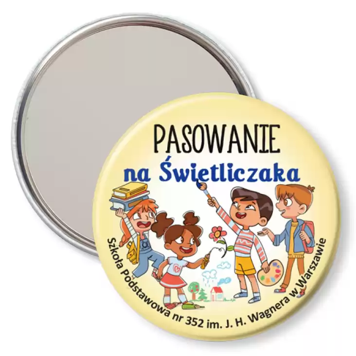 przypinka lusterko Pasowanie na Świetliczaka SP 352 w Warszawie
