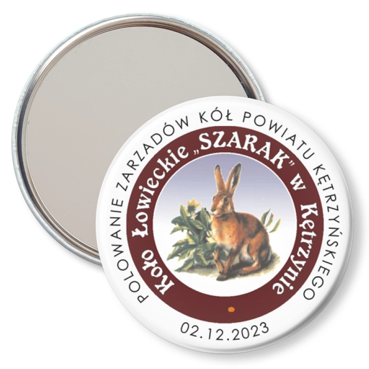 przypinka lusterko Polowanie zarządów kół Koło Łowieckie Szarak w Kętrzynie