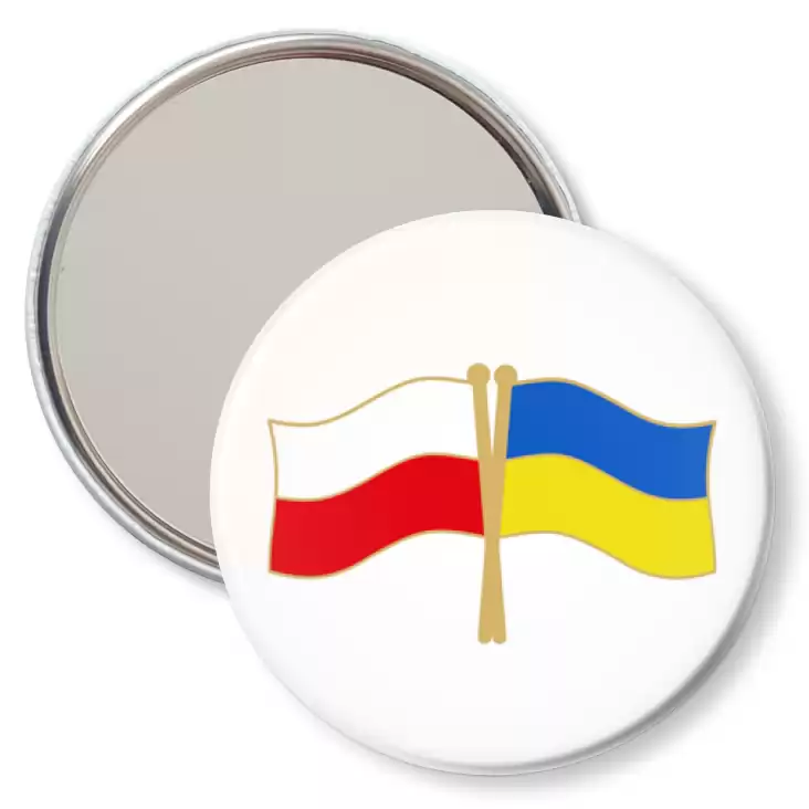 przypinka lusterko Polska-Ukraina flagi