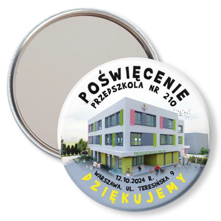 przypinka lusterko Poświęcenie przedszkola nr 210 w Warszawie