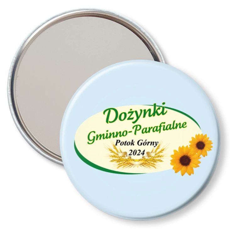 przypinka lusterko Potok Górny Dożynki 2024