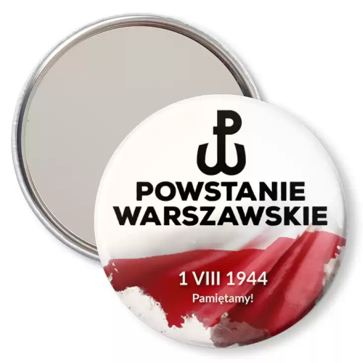 przypinka lusterko Powstanie Warszawskie flaga Polski