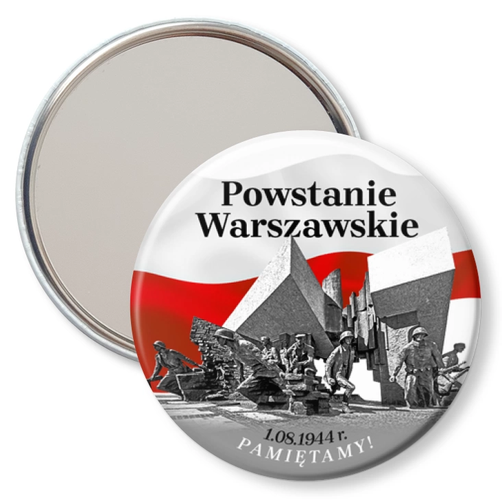 przypinka lusterko Powstanie Warszawskie Pomnik