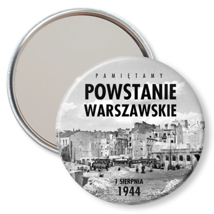 przypinka lusterko Powstanie Warszawskie stare zdjęcie