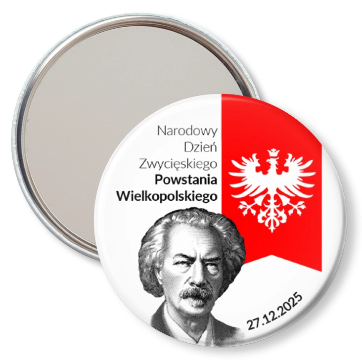 przypinka lusterko Powstanie Wielkopolskie Paderewski