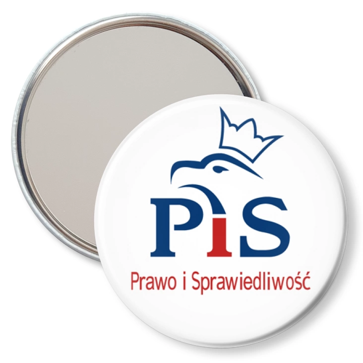 przypinka lusterko Prawo i Sprawiedliwość PiS