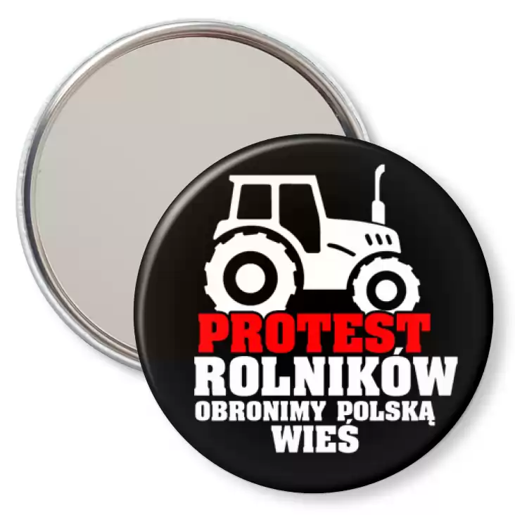 przypinka lusterko Protest rolników Obronimy polską wieś