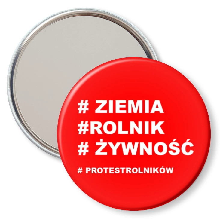 przypinka lusterko Protest rolników ziemia rolnik żywność